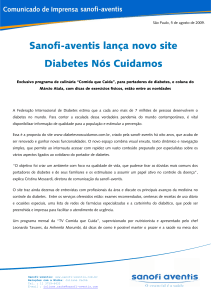 Sanofi-aventis lança novo site Diabetes Nós Cuidamos
