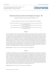 Análise das formas de relevo do município de Cacequi – RS