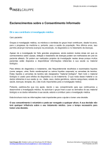 Esclarecimentos sobre o Consentimento Informado