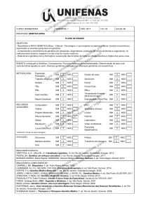 genetica geral - Portal dos Professores da UNIFENAS