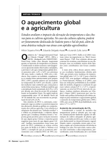 O aquecimento global e a agricultura