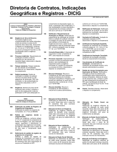 Diretoria de Contratos, Indica&ccedil;&otilde;es Geogr&aacute;ficas e Registros