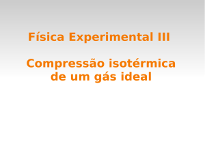 Física Experimental III Compressão isotérmica de um gás ideal