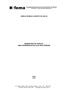 gisele shirlei jacinto da silva marketing de varejo - Fema