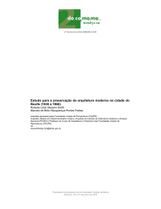 Estudo para a preserva    o da arquitetura moderna na cidade