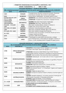 i trimestre cronograma de avaliações e conteúdos