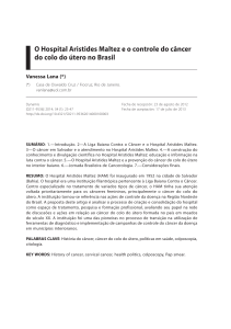 O Hospital Aristides Maltez e o controle do câncer do colo