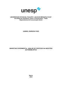 Marketing experimental: análise de conteúdo na indústria