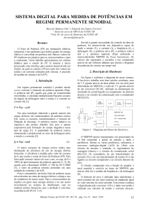 sistema digital para medida de potências em regime permanente