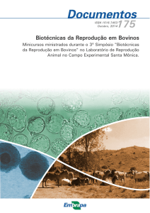 Biotécnicas da Reprodução em Bovinos - Infoteca-e