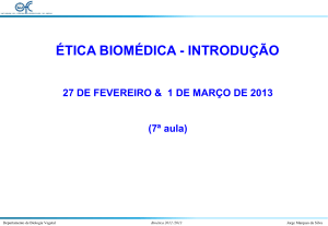 ética biomédica - introdução - Moodle