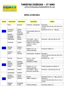 TAREFAS DIÁRIAS – 2º ANO