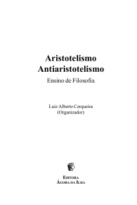 Aristotelismo, Antiaristotelismo: ensino de Filosofia