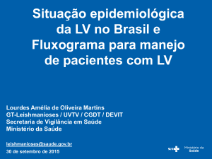 Situação epidemiológica da LV no Brasil e Fluxograma para manejo