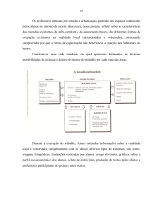 Os professores optaram por estudar a urbanização