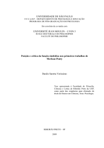 Posição e crítica da função simbólica nos primeiros trabalhos de