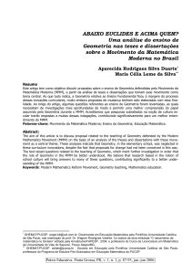 ABAIXO EUCLIDES E ACIMA QUEM? Uma análise do ensino de
