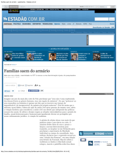 Famílias saem do armário - suplementos - Estadao.com.br