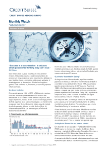 Monthly Watch - Credit Suisse Hedging