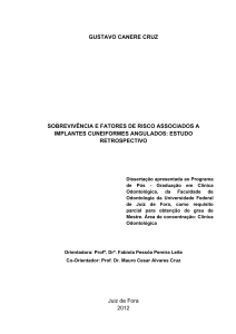 GUSTAVO CANERE CRUZ SOBREVIVÊNCIA E FATORES DE