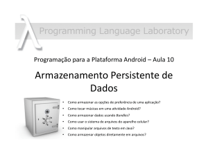 Armazenamento Persistente de Dados