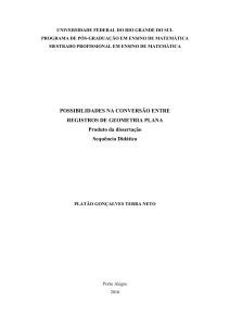 possibilidades em conversão de registros entre geometria plana e