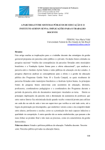 A PARCERIA ENTRE SISTEMAS PÚBLICOS DE EDUCAÇÃO E O