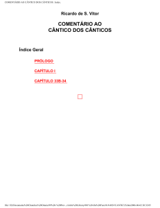 COMENTÁRIO AO CÂNTICO DOS CÂNTICOS : Index.