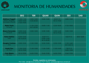 monitoria de humanidades - Cotuca