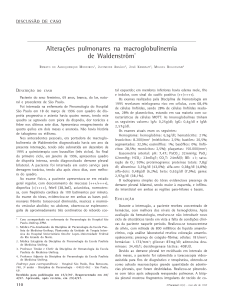 Alterações pulmonares na macroglobulinemia de Waldenström*