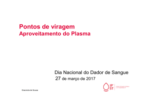 Pontos de viragem Aproveitamento do Plasma