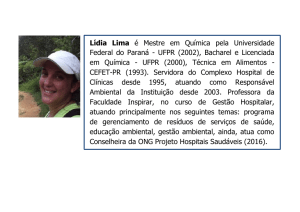 Lídia Lima é Mestre em Química pela Universidade Federal do