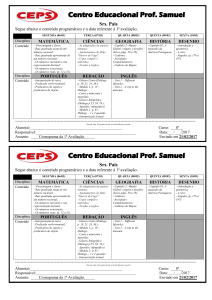 8º ANO - Centro Educacional Professor Samuel