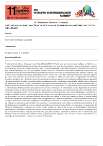 análise do uso das orações coordenadas e subordinadas