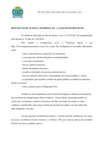 resumo lei de acesso à informação-lai do municipio do rj
