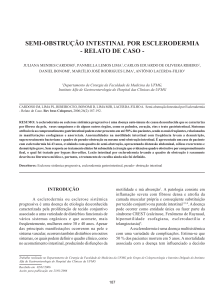 SEMI-OBSTRUÇÃO INTESTINAL POR ESCLERODERMIA