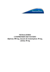 NEOSALDOR® COMPRIMIDO REVESTIDO dipirona 300 mg