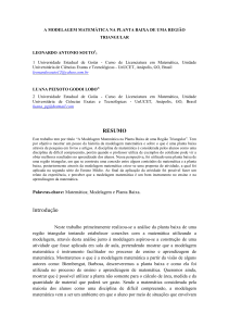 A Modelagem Matemática na Planta Baixa de uma Região Triangular