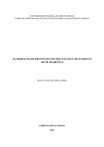 elaboração de protocolo de prevenção e tratamento do pé diabético