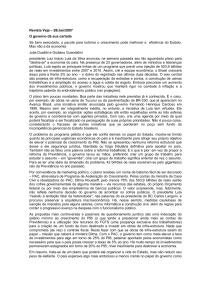 O governo dá sua cartada - Instituto Acende Brasil