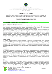 conteúdo programático - Campus Palmas