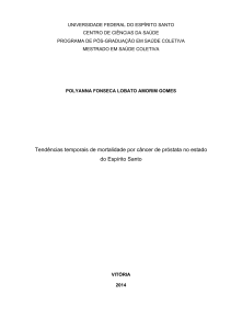 Tendências temporais de mortalidade por câncer de próstata no