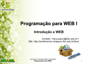 Programação para WEB I - Página dos Professores