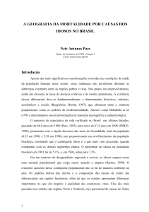 a geografia da mortalidade por causas dos idosos no brasil