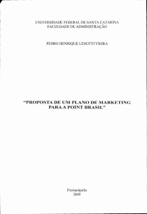 proposta de um plano de marketing para a point brasil