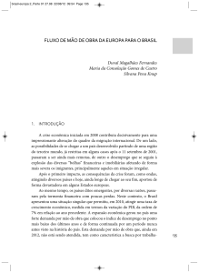 Fluxo de mão de obra da Europa para o Brasil