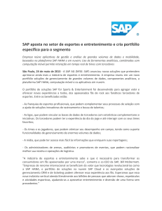 SAP aposta no setor de esportes e