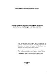 Prevalência de alterações citológicas anais em pacientes