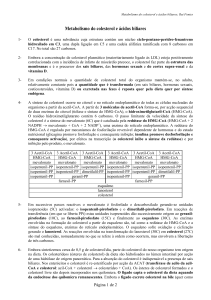 Metabolismo do colesterol e ácidos biliares