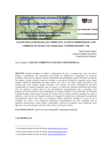 USO DO SOLO E DEGRADAÇÃO AMBIENTAL NA